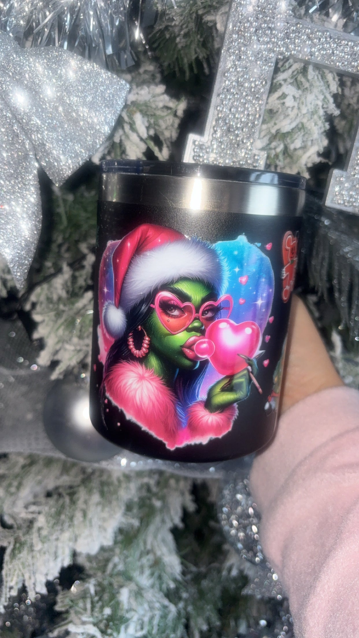 Black thermal mugs with any wrap added