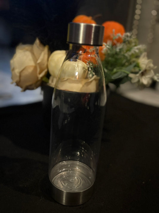 Clear water bottle