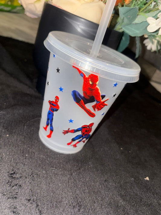 Kids spider-man cold cup