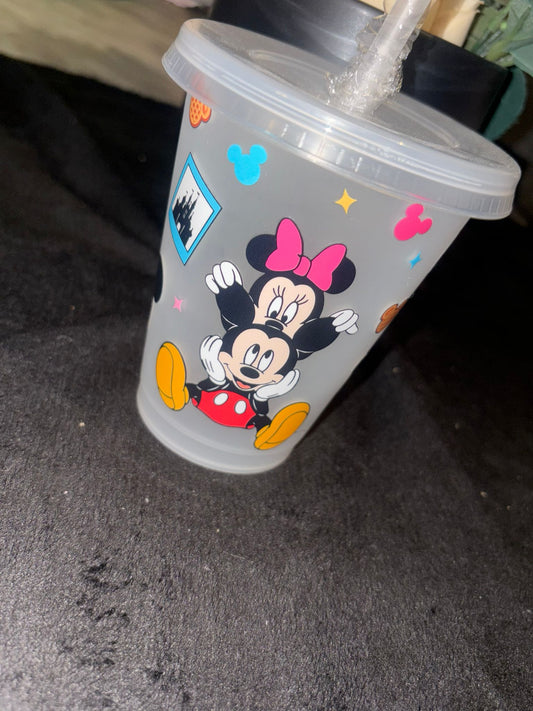 Kids Minnie and Mickey Mouse cup