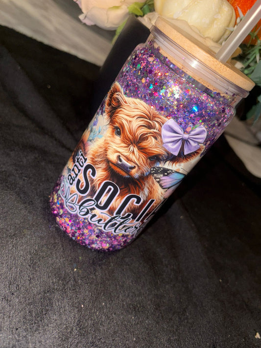 Antisocial butterfly snowglobe libby cup