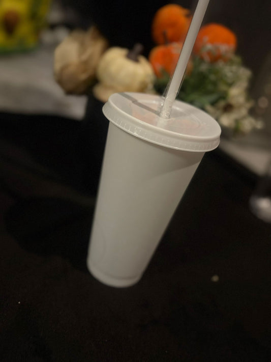 White cold cup