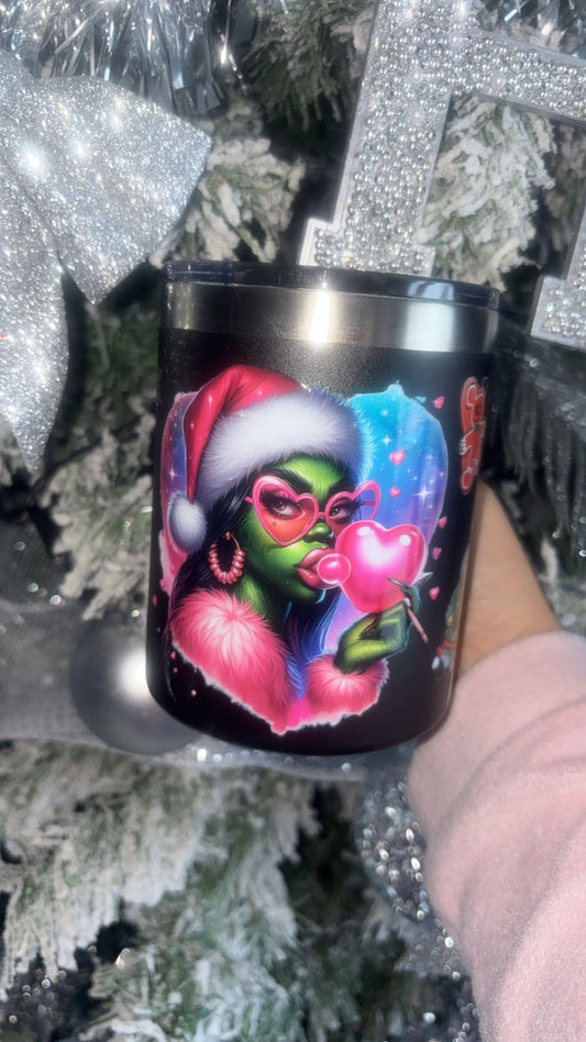 Black thermal mugs with any wrap added